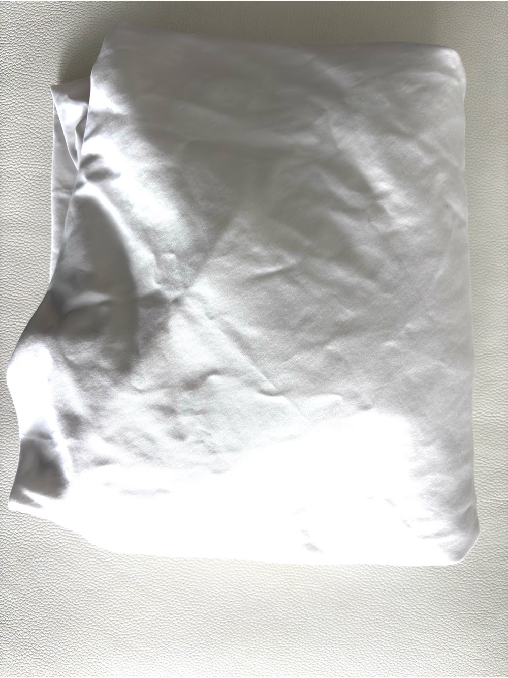 Hudson park collection cotton/silk fitted sheet queen size off white